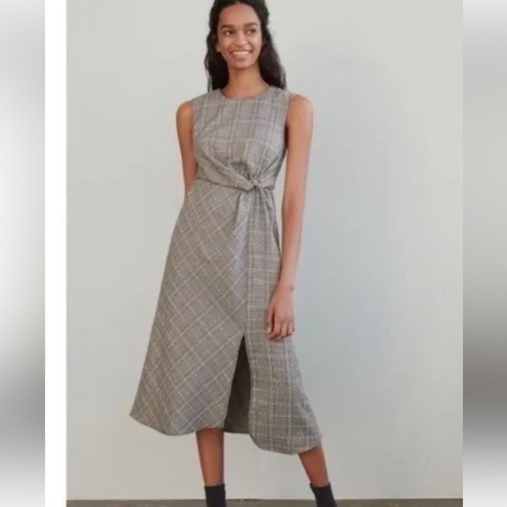 NWT ANTHRO X MAEVE ANTHRO 6 Reese sleeveless dress in gorgeous boho plaid design
